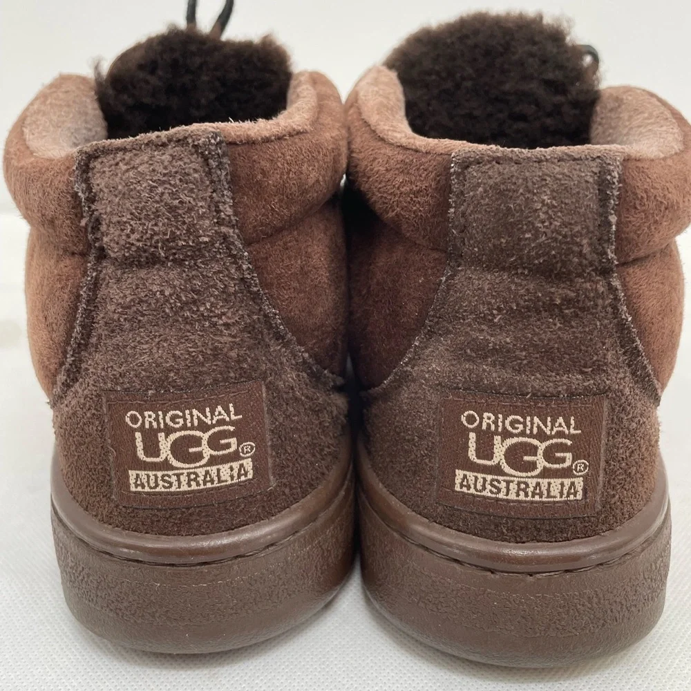 UGG Brown SUEDE Lace Up Wool Lined MEN'S 11M ANKLE CHUKKA Desert BOOTS